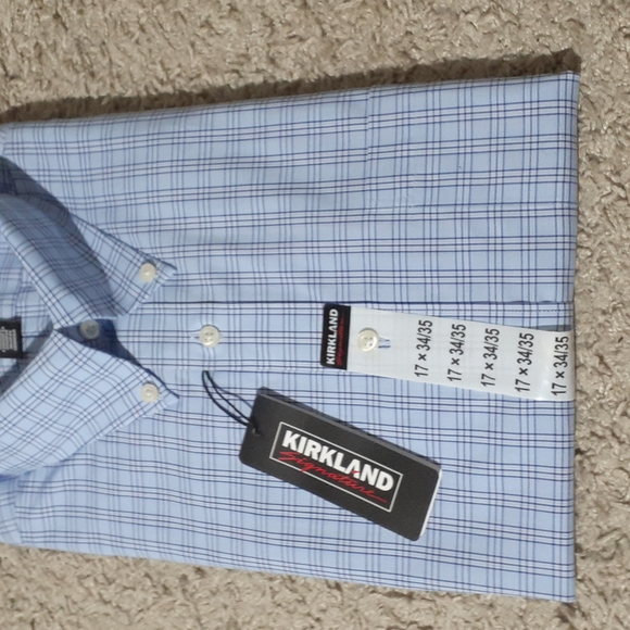 Kirkland Signature Shirts Nwt Kirkland Long Sleeve Button Down Dress Shirt 7 X 3435 Blue